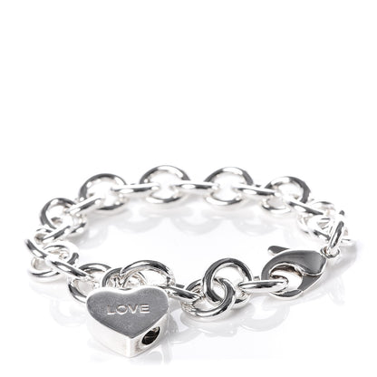 Tiffany Sterling Silver Heart Love Charm Bracelet 1 of 8
