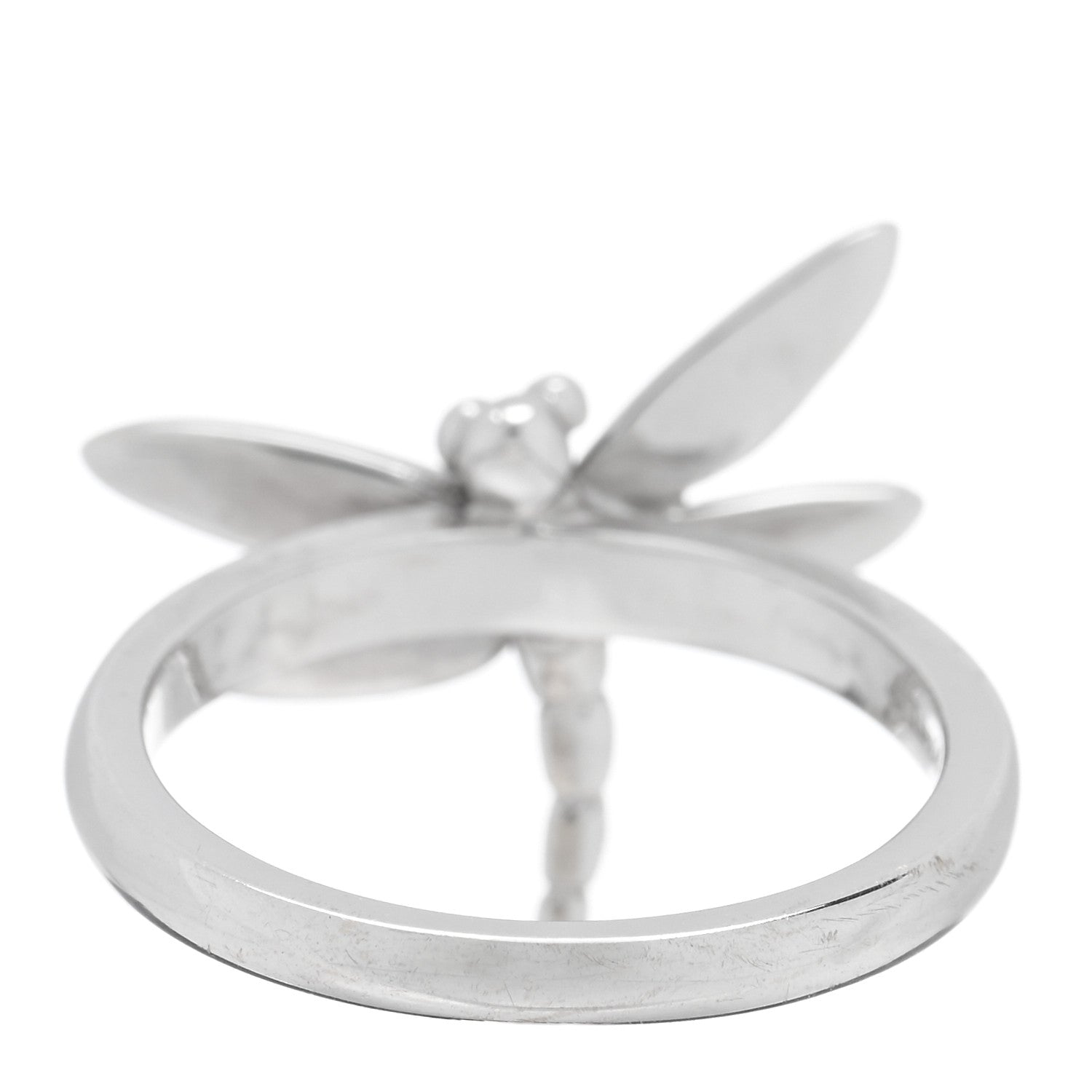 Tiffany 18K White Gold Diamond Dragonfly Ring 54 6.75 3 of 5