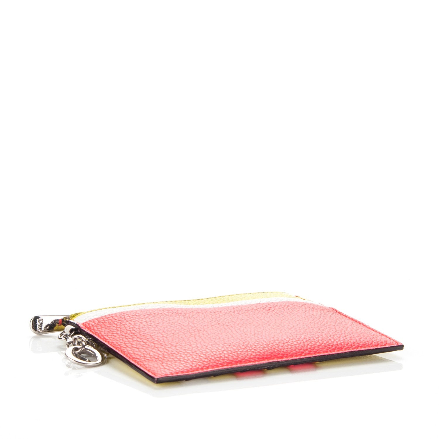 Christian Dior Bullcalf Tri-Color Diorissimo Card Holder Vert Acide 4 of 8