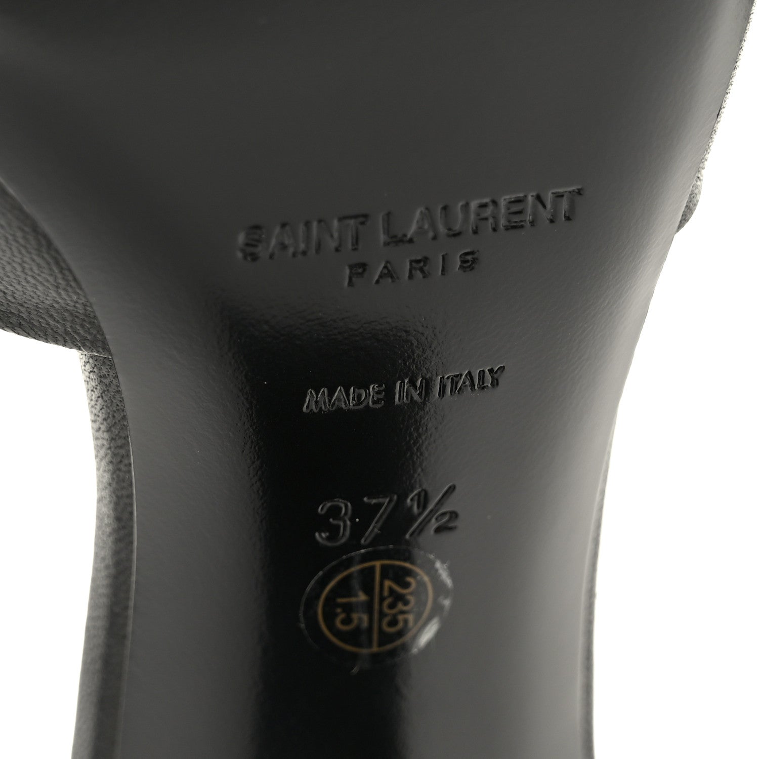 Saint Laurent Lambskin Bianca Mules 37.5 Black 8 of 10