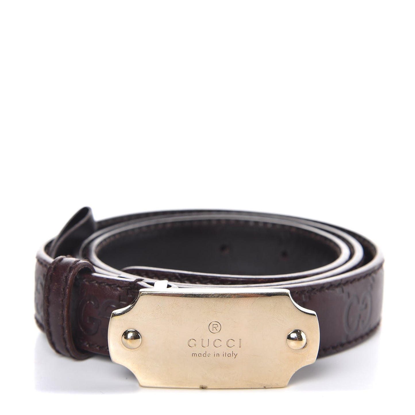 Guccissima Belt 85 34 Dark Brown