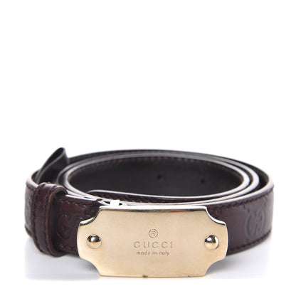 Gucci Guccissima Belt 85 34 Dark Brown 1 of 7