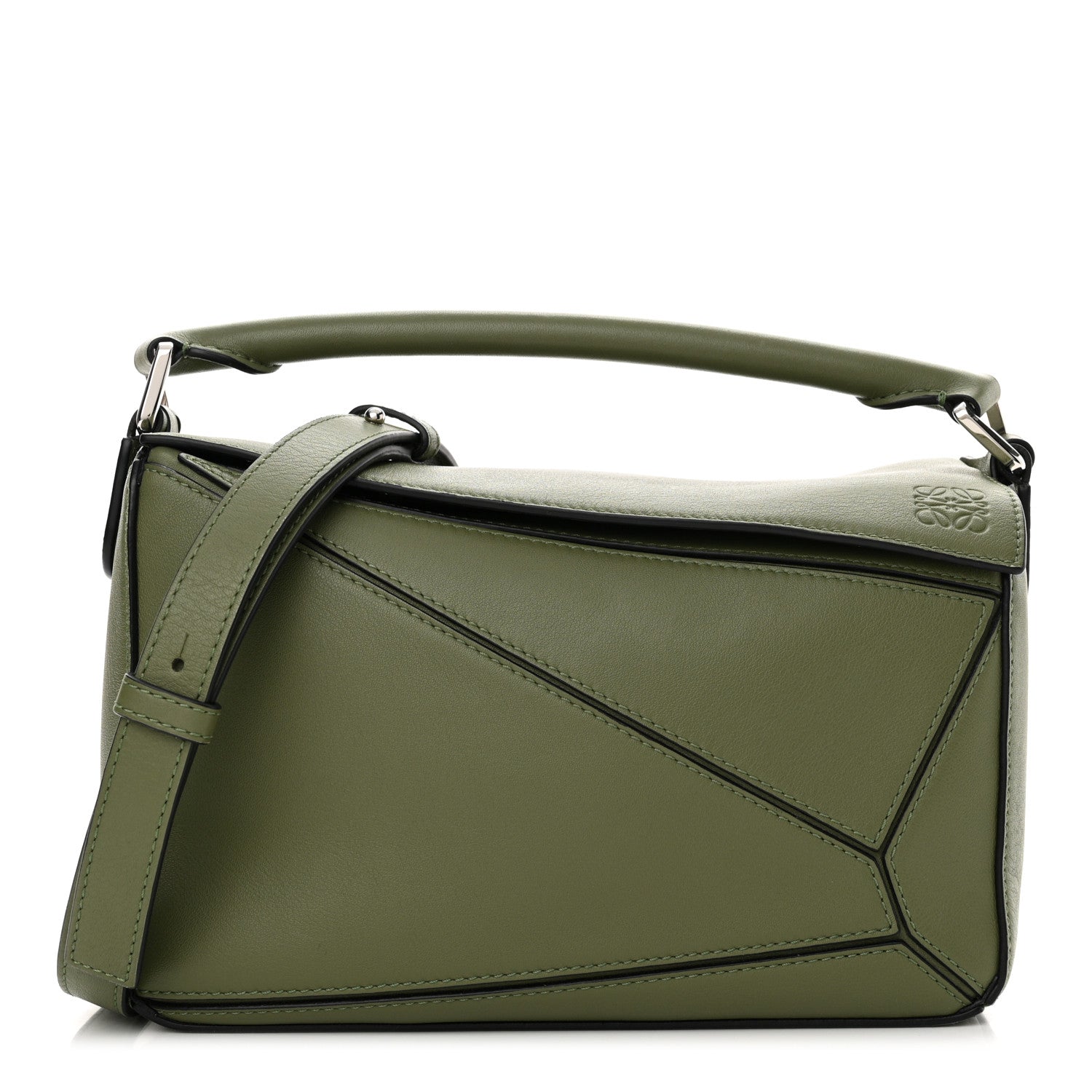 Loewe Calfskin Small Puzzle Bag Avocado 1 of 12