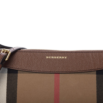 Burberry House Check Derby Peyton Crossbody Clutch Bag Tan 9 of 9