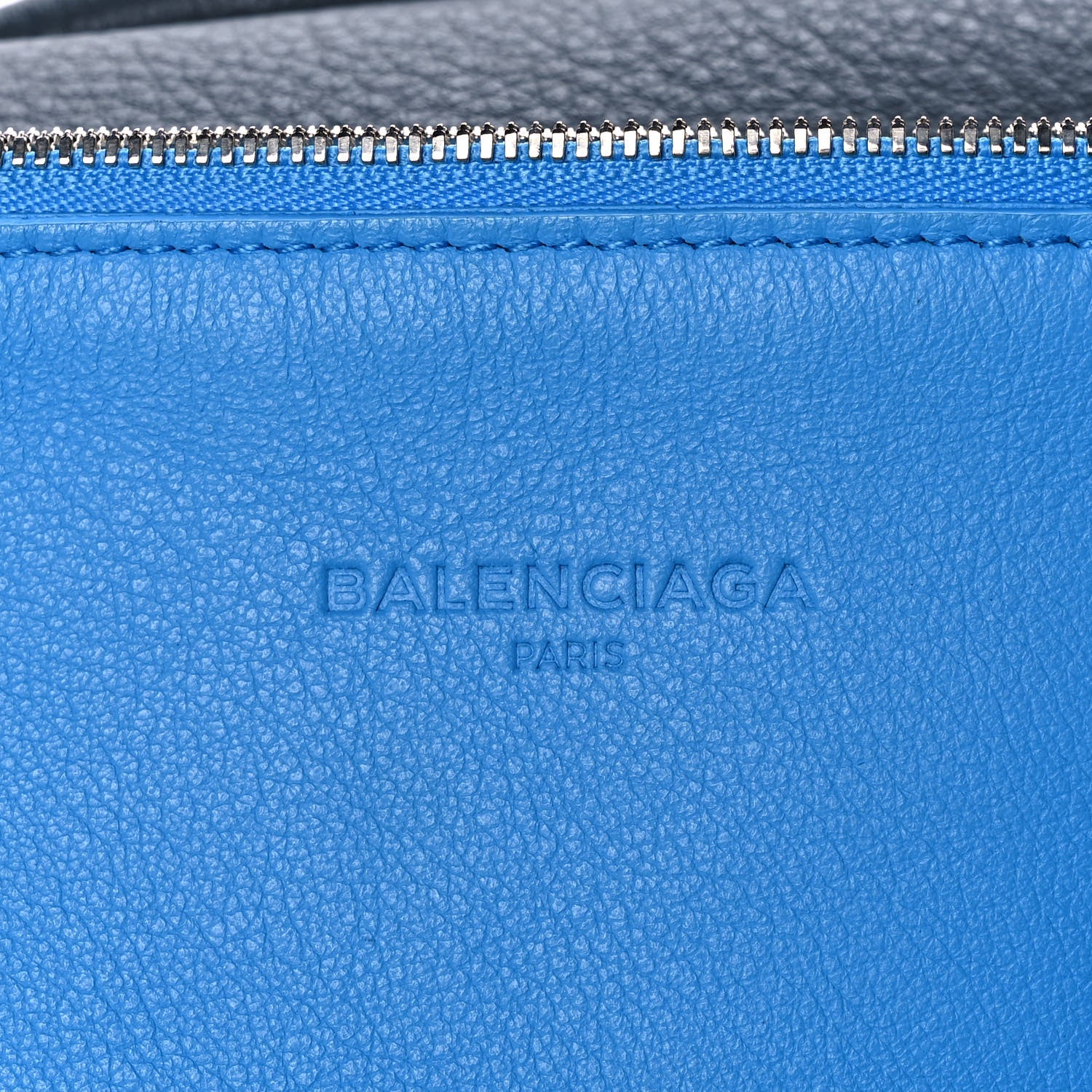 Balenciaga Veau Baltimore Double Sided Large Everyday Tote Gris Fossile Bleu Turquoise 7 of 15