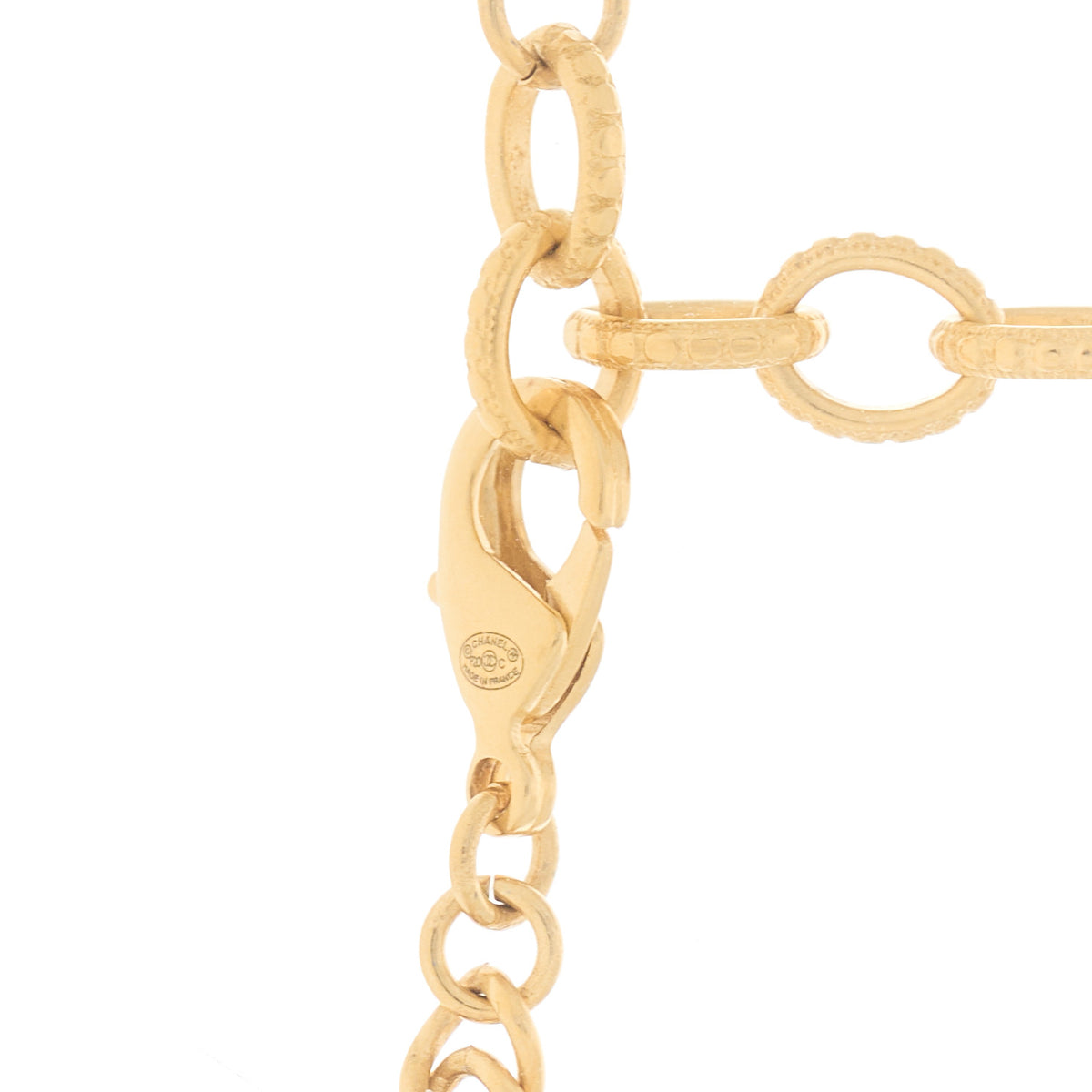Chanel ID Dog Tag Charm Necklace Gold 4 of 4