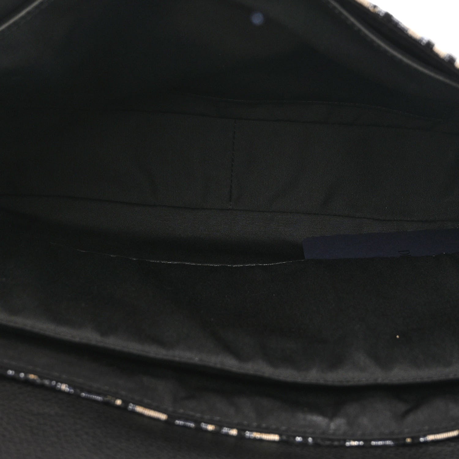 Christian Dior Grained Calfskin Oblique Saddle Messenger Black 5 of 10