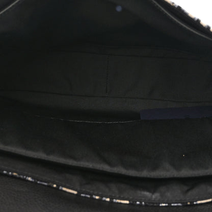 Christian Dior Grained Calfskin Oblique Saddle Messenger Black 5 of 10