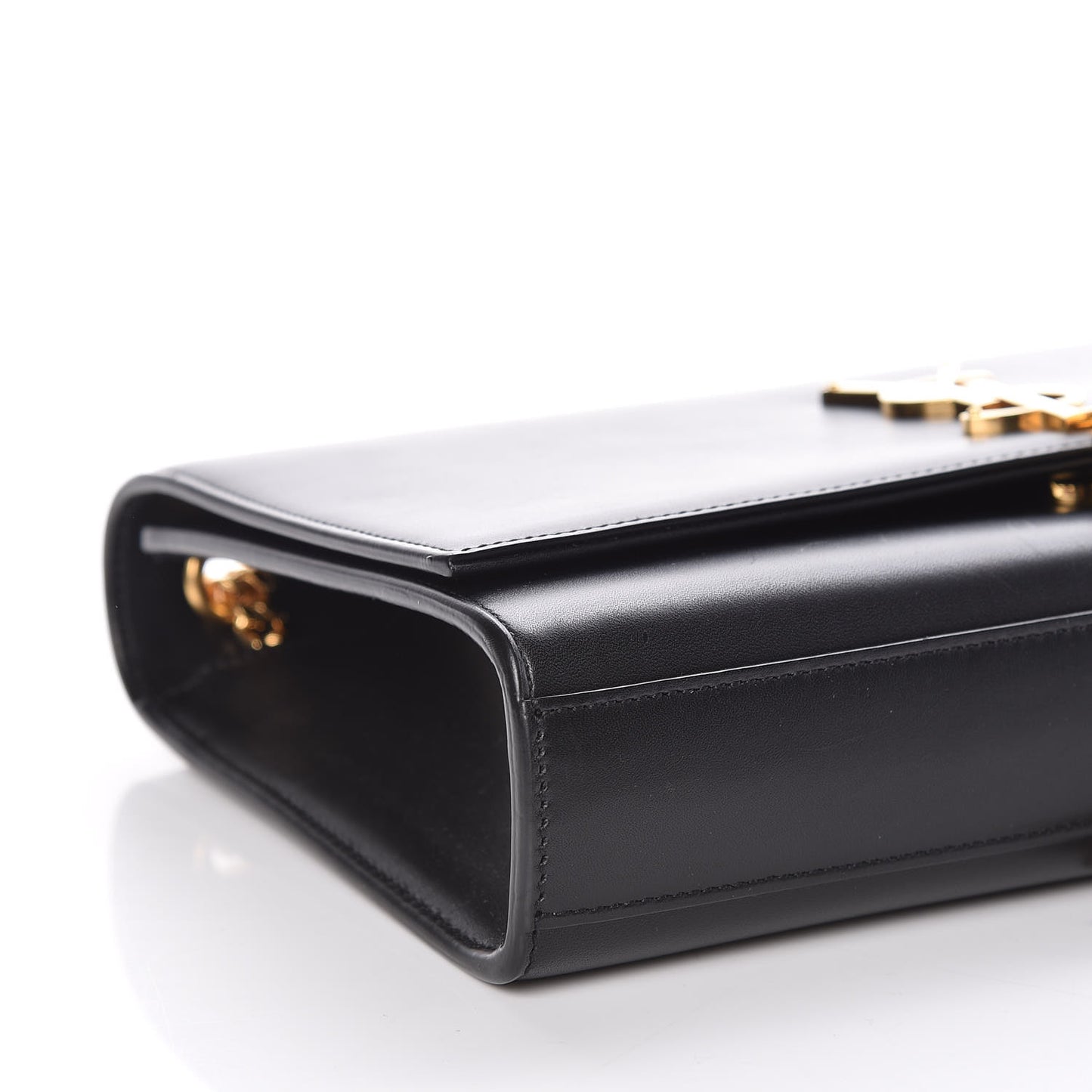 Smooth Calfskin Medium Classic Monogram Kate Tassel Satchel Black