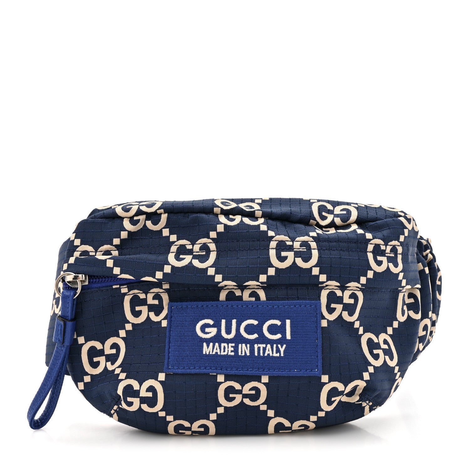 Gucci Recycled Polyester Monogram Jumbo GG Belt Bag Blue 1 of 10