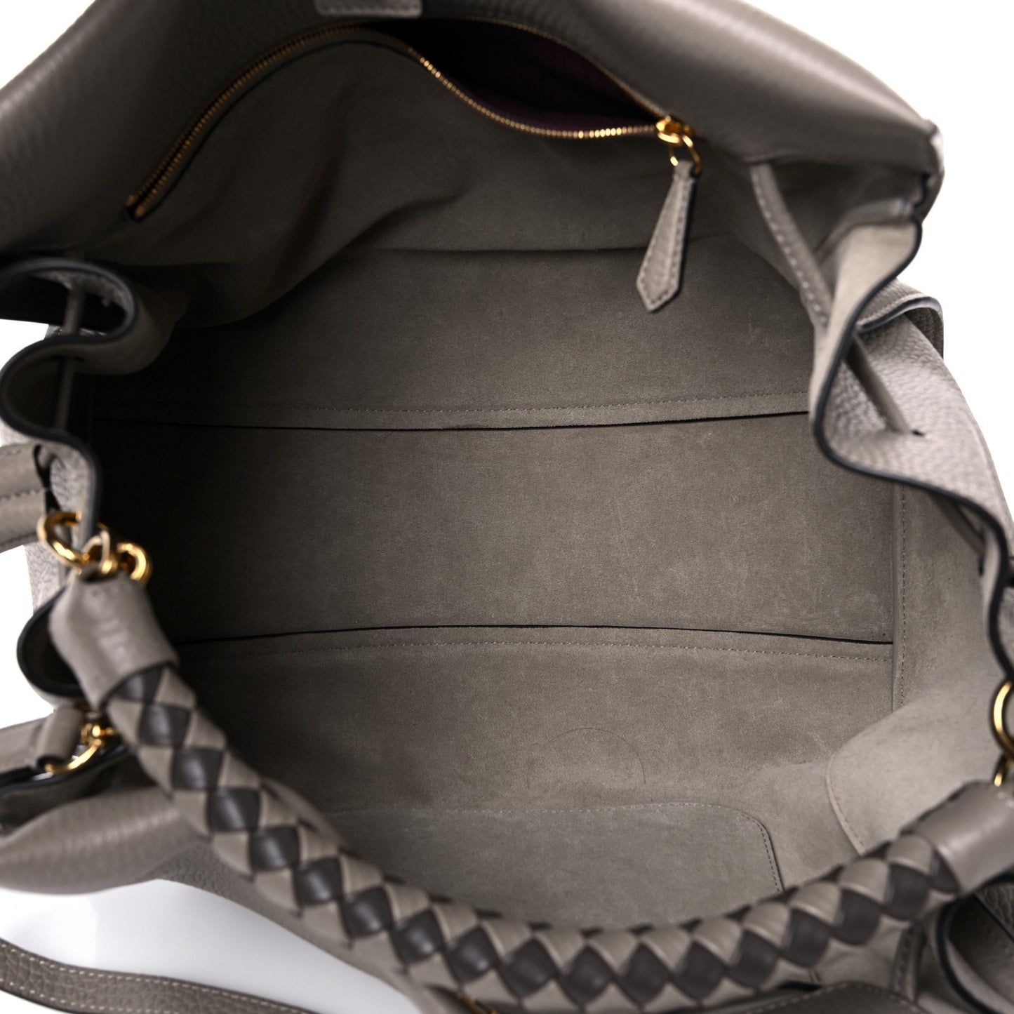 Heavy Grain Iris Tote Grey Dark Clay