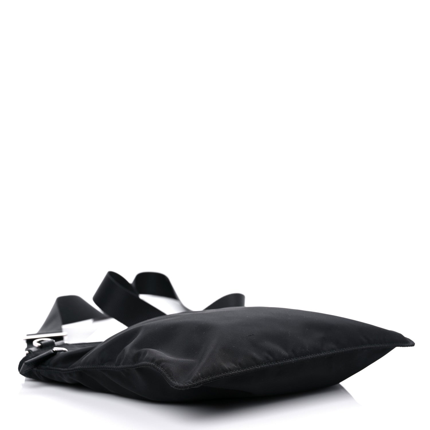 Prada Tessuto Nylon Saffiano Flat Messenger Bag Black 4 of 8