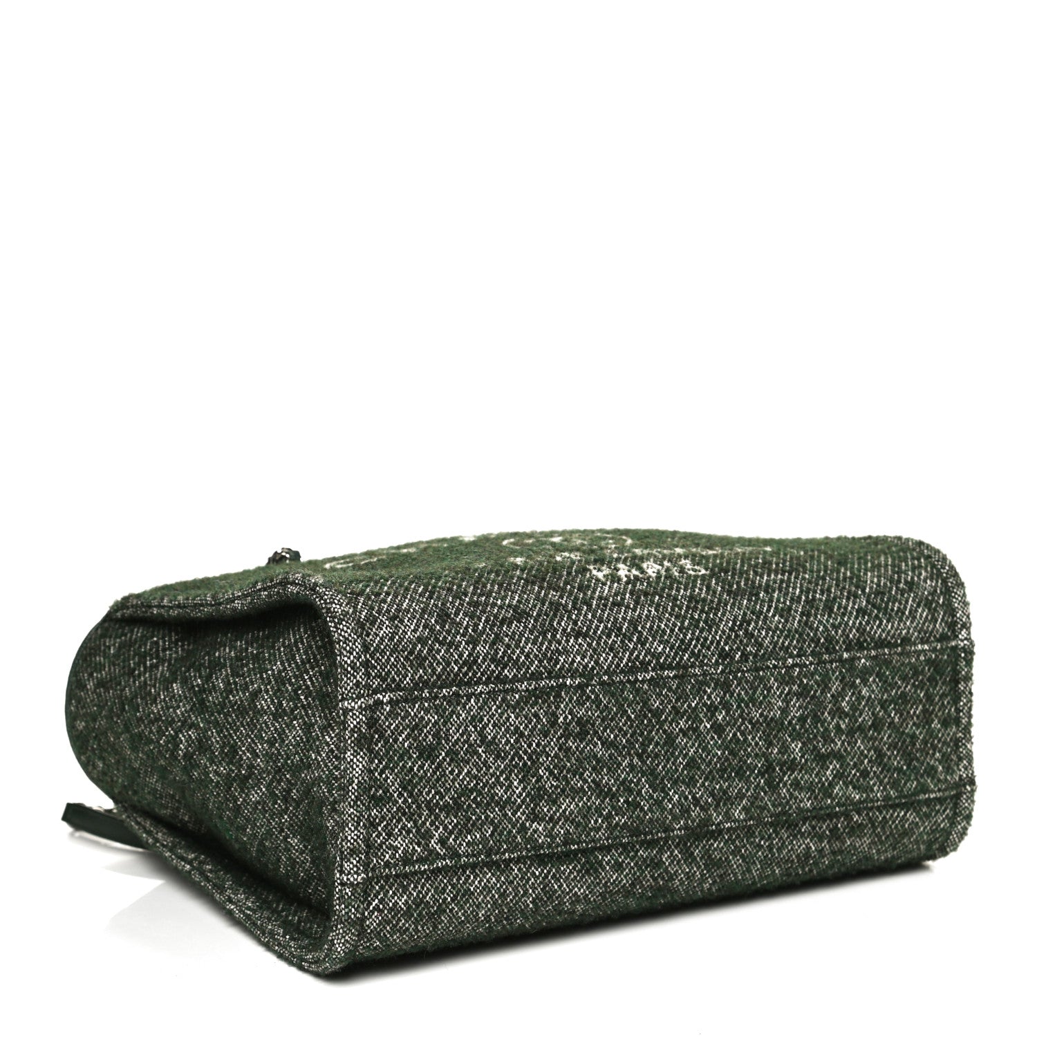 Chanel Mixed Fibers Calfskin Small Deauville Tote Green 4 of 10