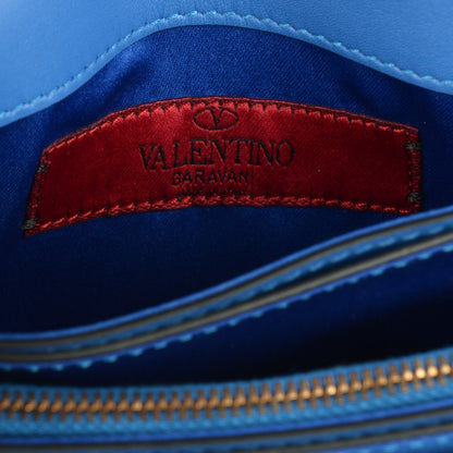 Valentino Garavani Vitello Rockstud Chain Flap Crossbody Bag Light Sapphire 6 of 8