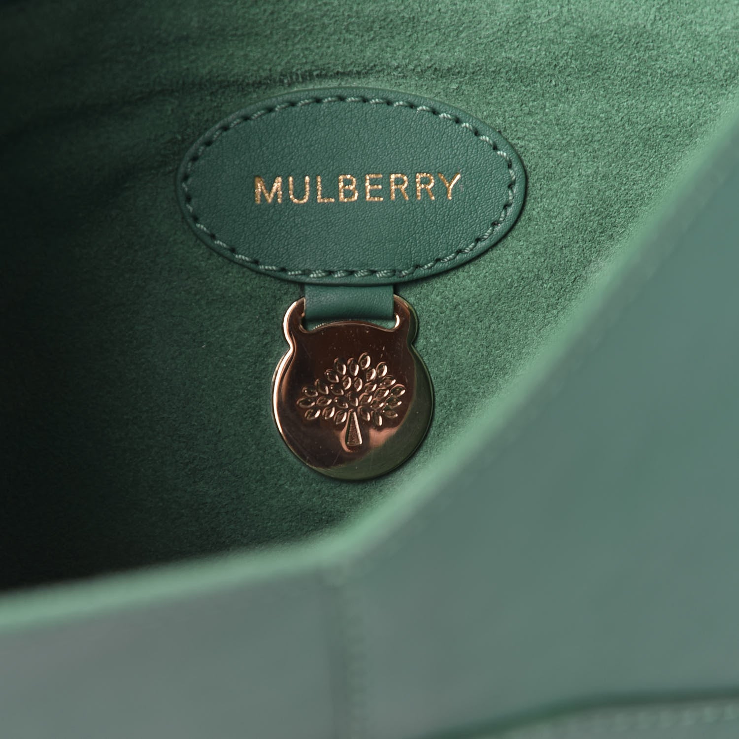 Mulberry Classic Grain Calfskin Willow Clutch Emerald 7 of 9