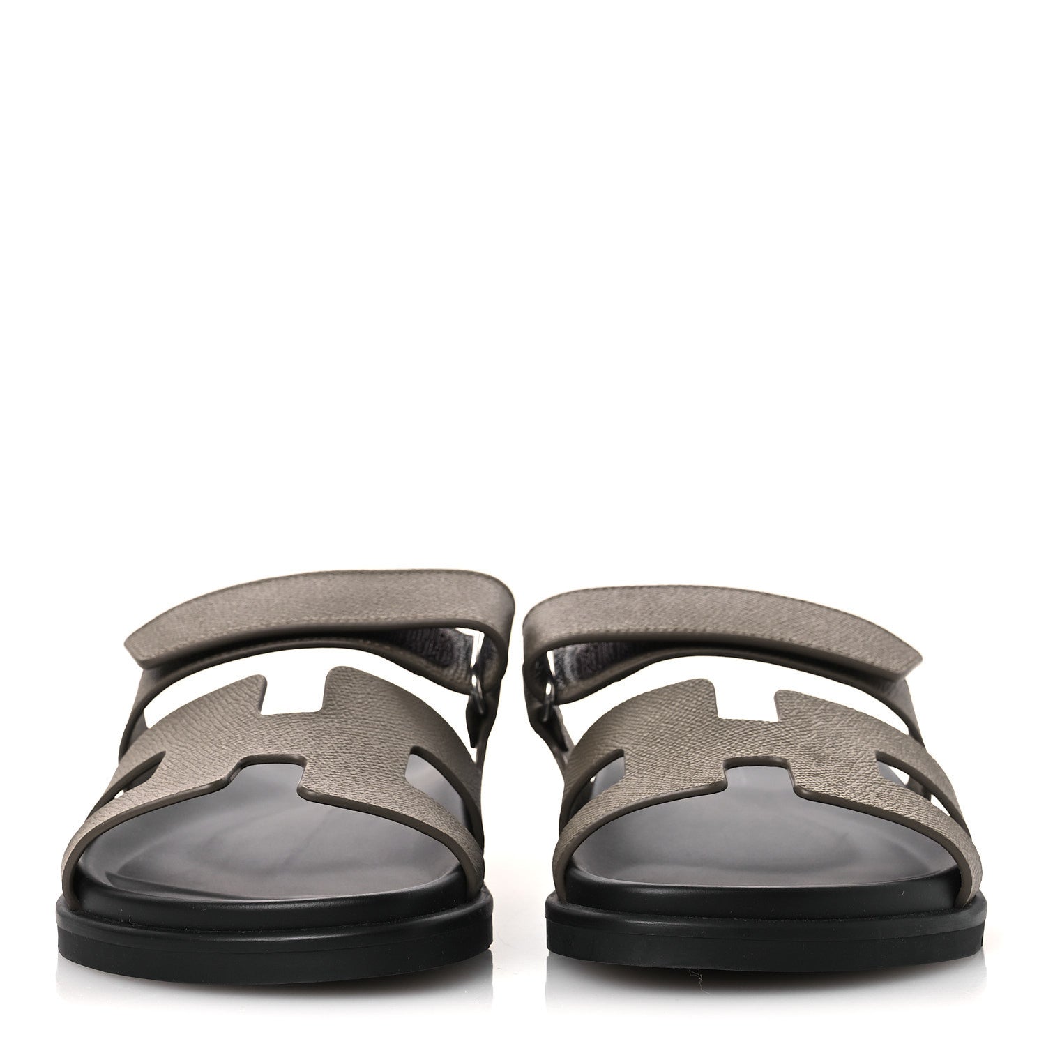Hermes Epsom Womens Chypre Sandals 38 Etoupe 3 of 11