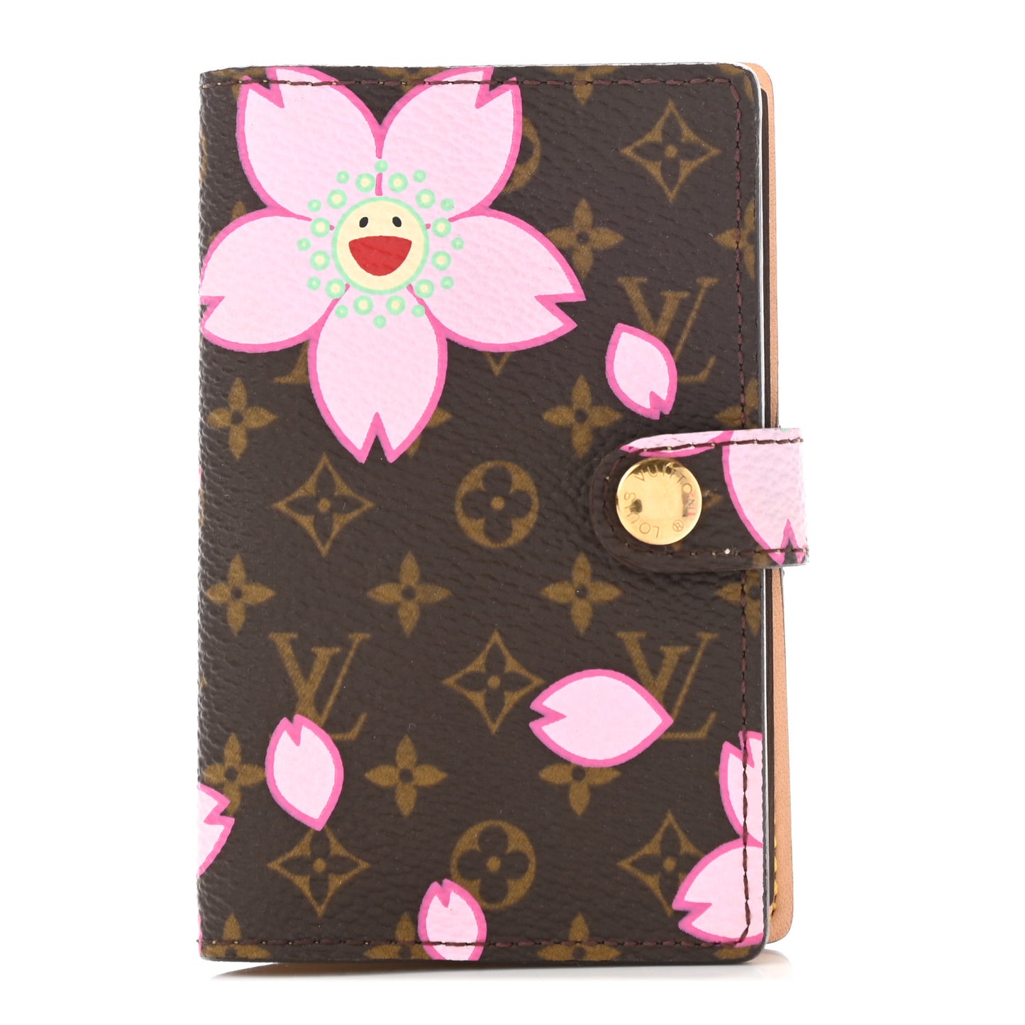 Monogram Cherry Blossom Carnet de Bal Mini Agenda Cover Brown