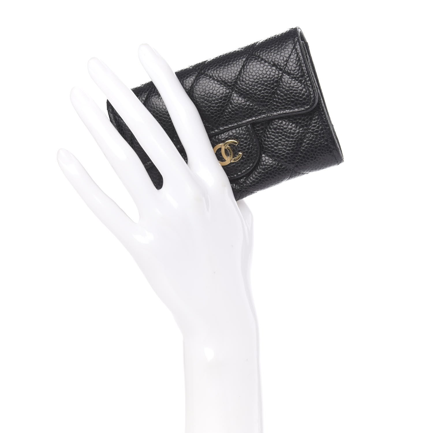Chanel Caviar Quilted Flap Card Holder Black 2 of 12