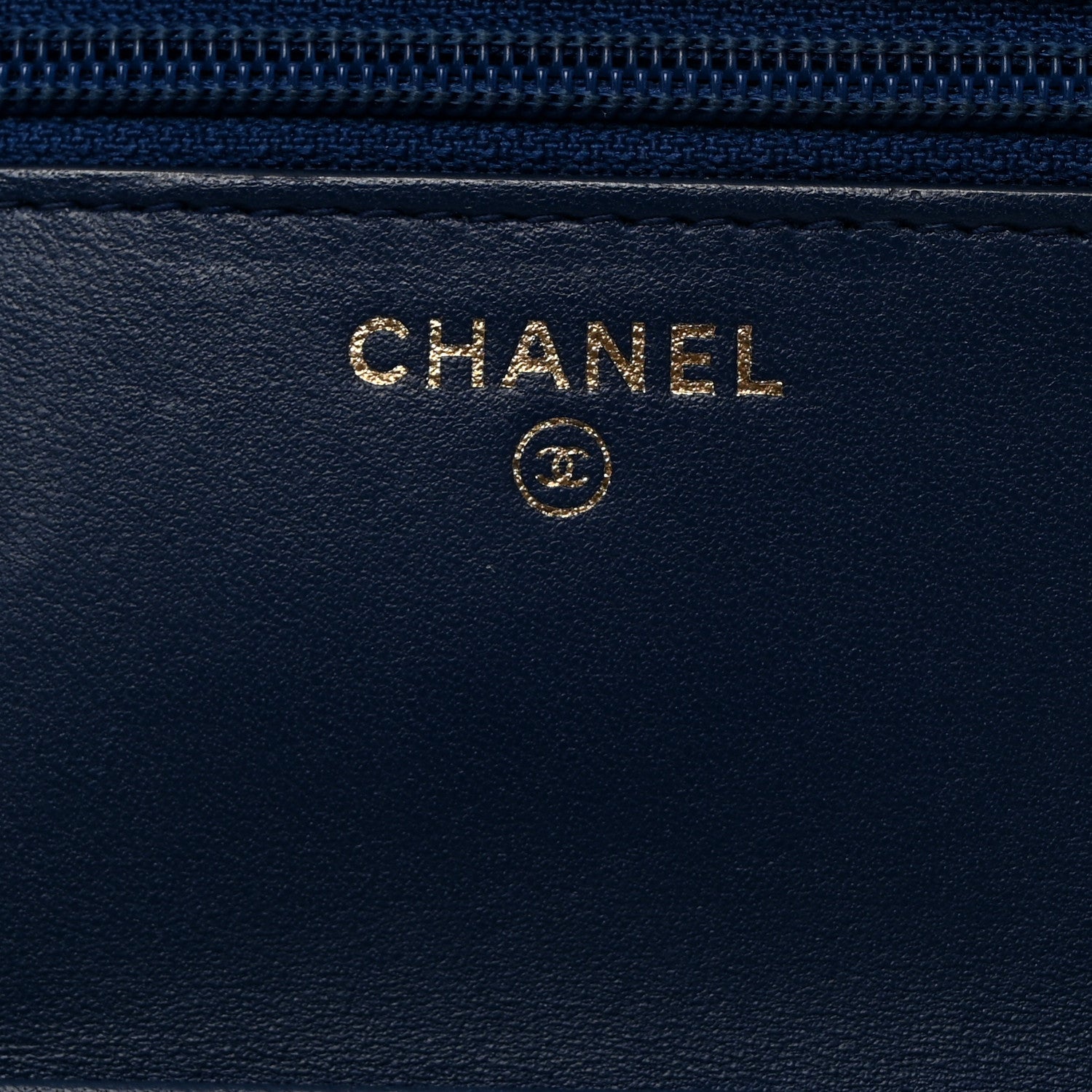 Chanel Lambskin Quilted Elegant CC Wallet On Chain WOC Blue Black 6 of 11