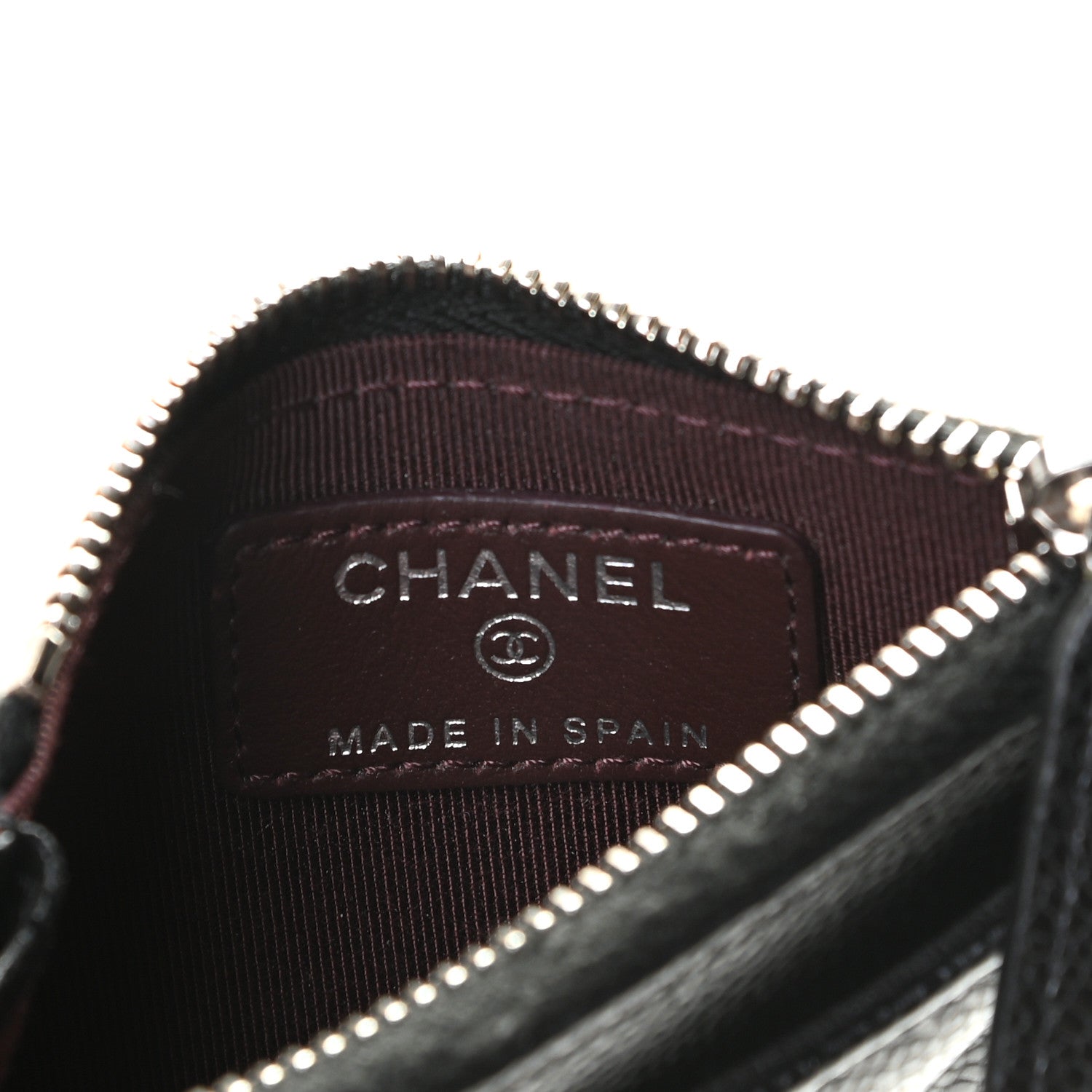 Chanel Caviar Quilted CC Zip Card Holder Black 12 of 22