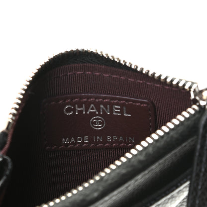 Chanel Caviar Quilted CC Zip Card Holder Black 12 of 22