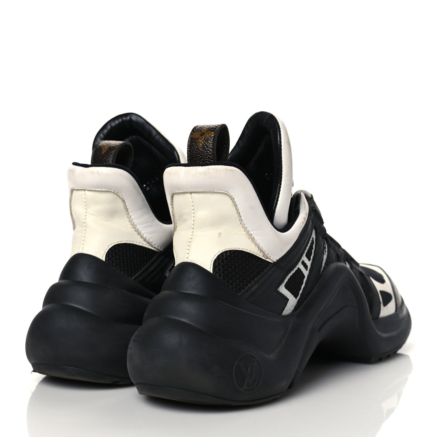 Louis Vuitton Calfskin Technical Nylon LV Archlight Sneakers 39 Black White 4 of 15