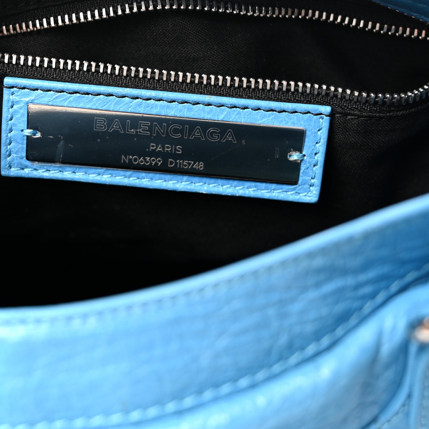 Agneau Classic Silver Hardware City Bleu Azur Clair