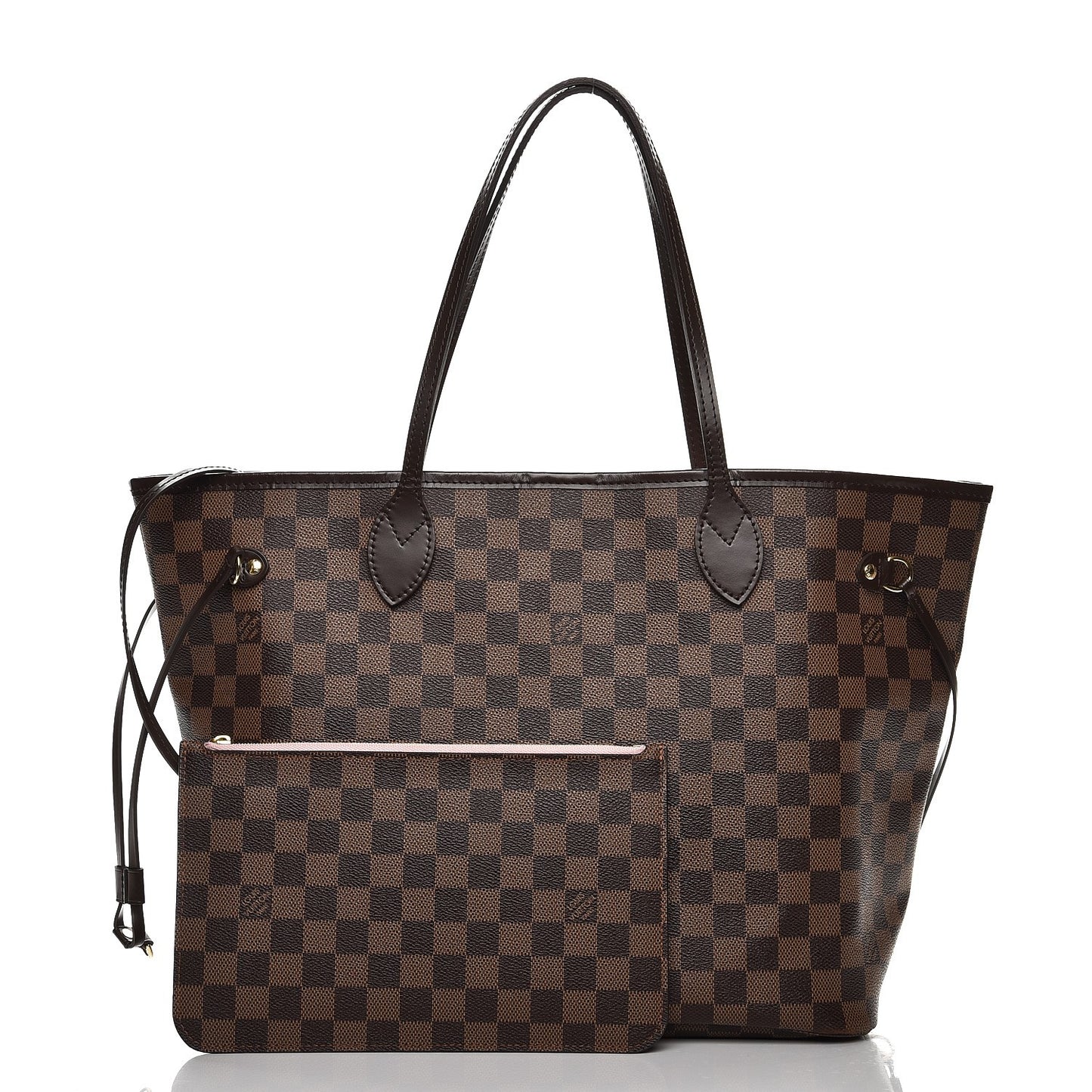 Damier Ebene Neo Neverfull MM Rose Ballerine