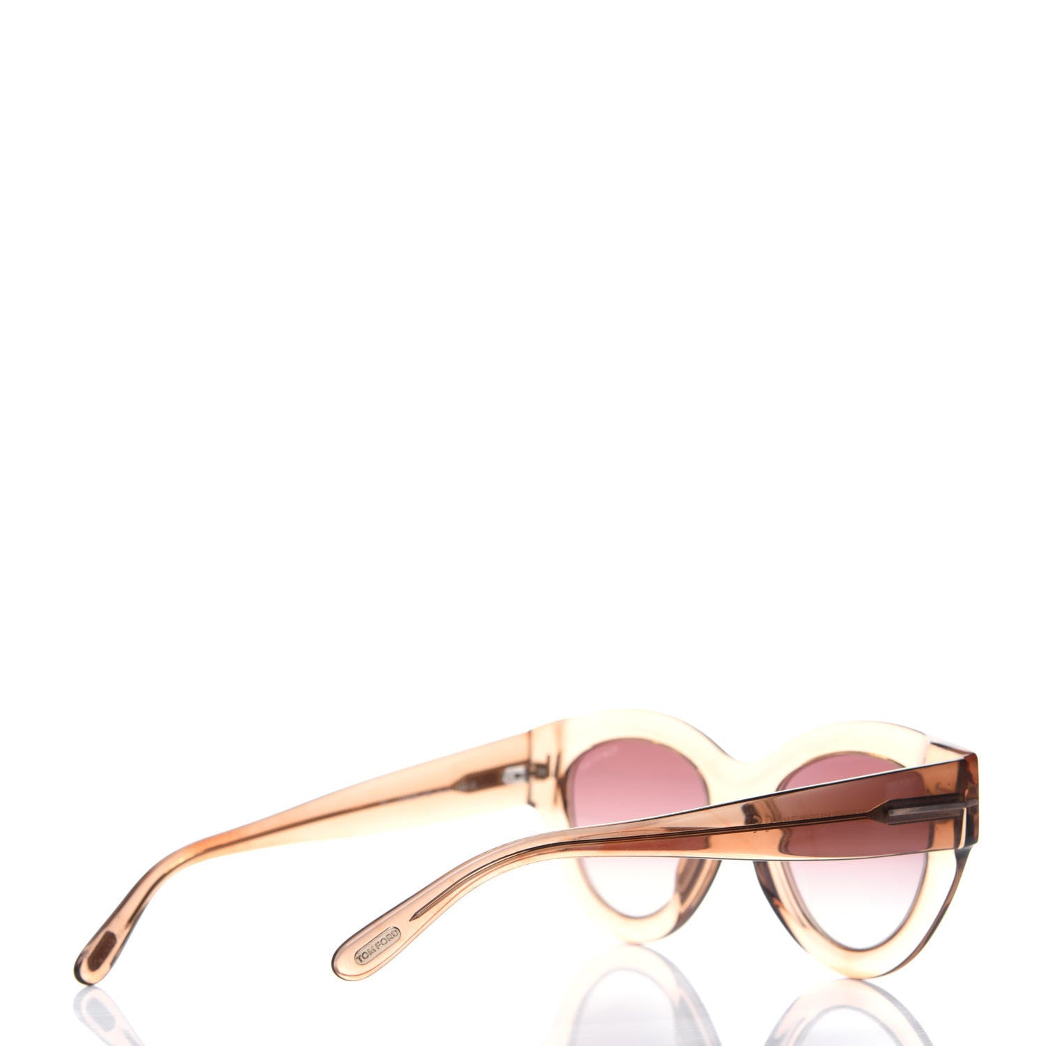 Tom Ford Acetate Slater Cat Eye Sunglasses TF658 Gold 4 of 8