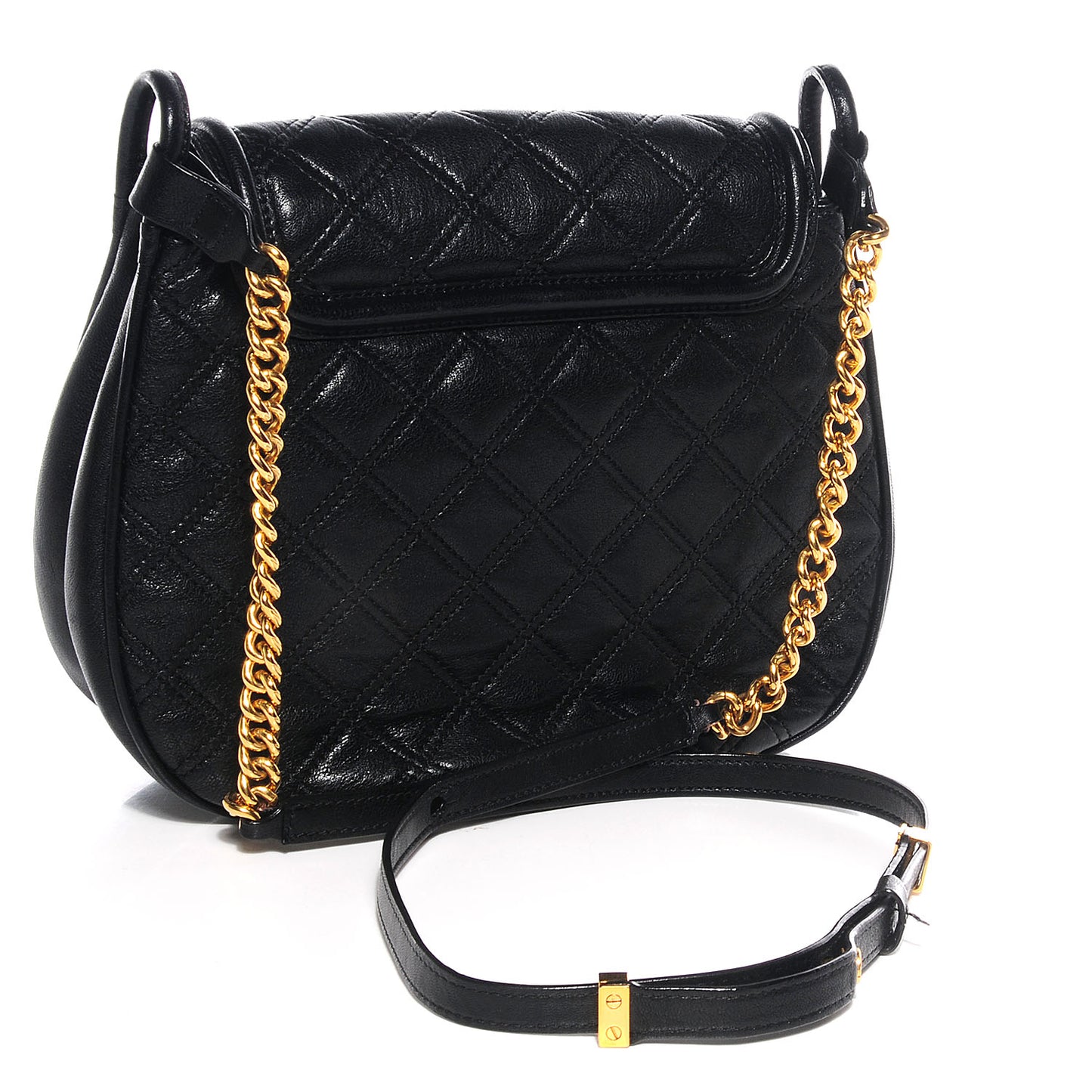 Quilted Lambskin Cooper Crossbody Bag Black