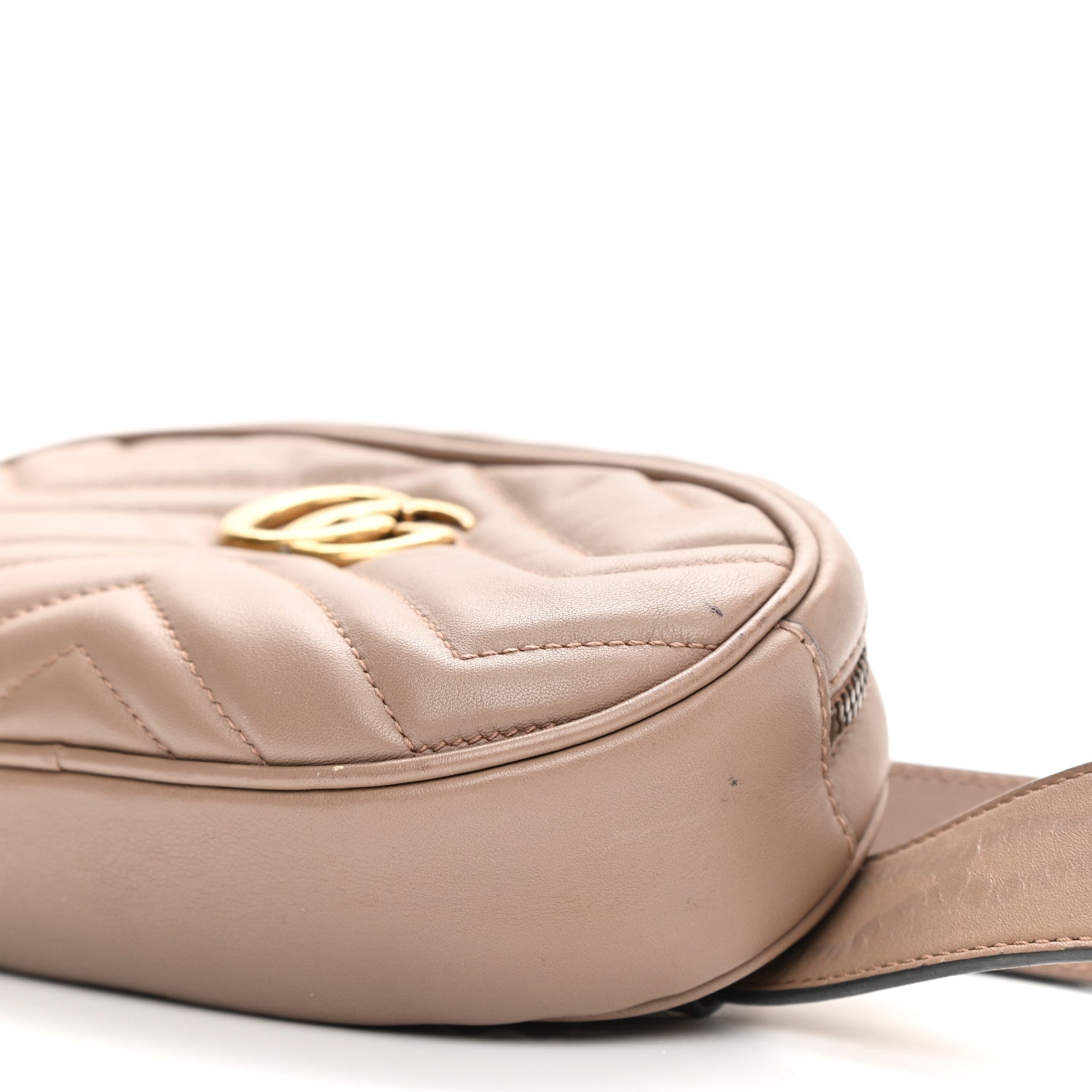 Gucci Calfskin Matelasse GG Marmont Belt Bag 85 34 Porcelain Rose 10 of 15