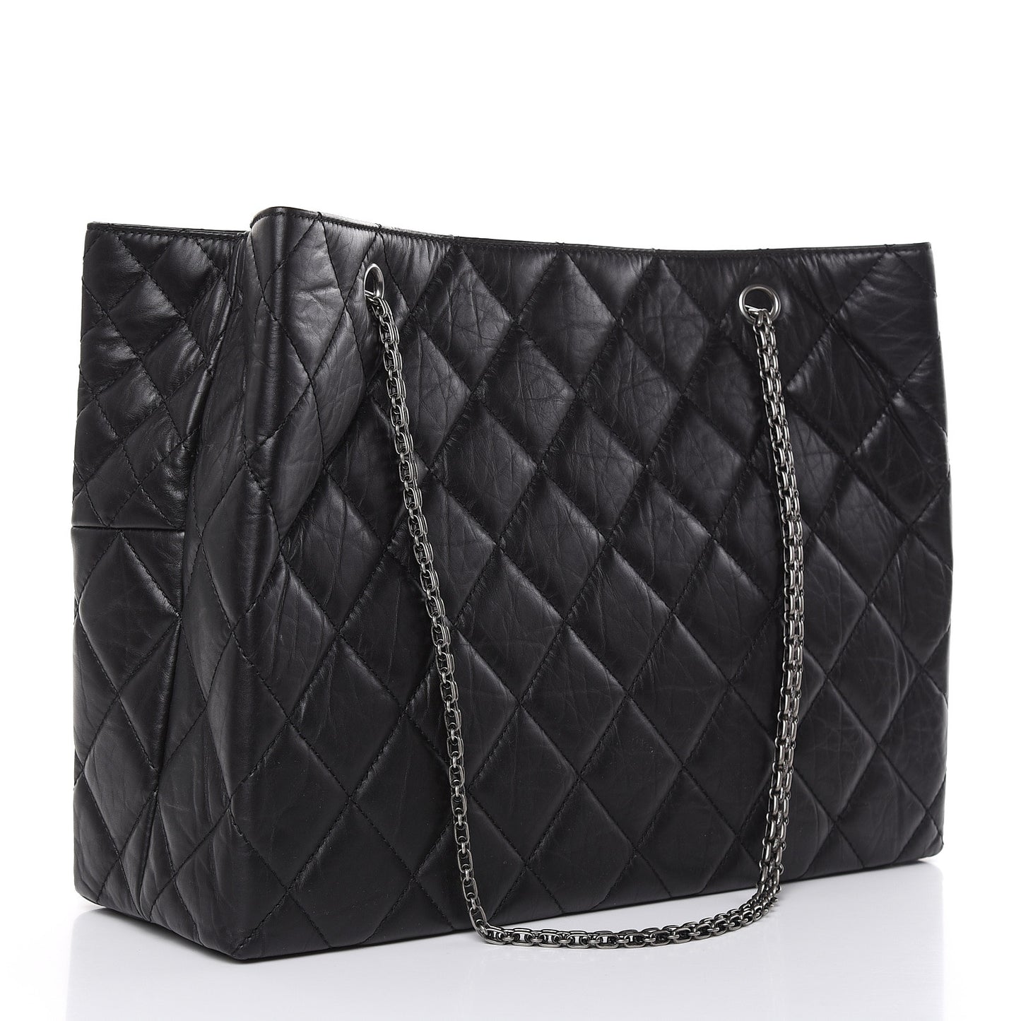 Aged Calfskin Reissue 2.55 Tote Black