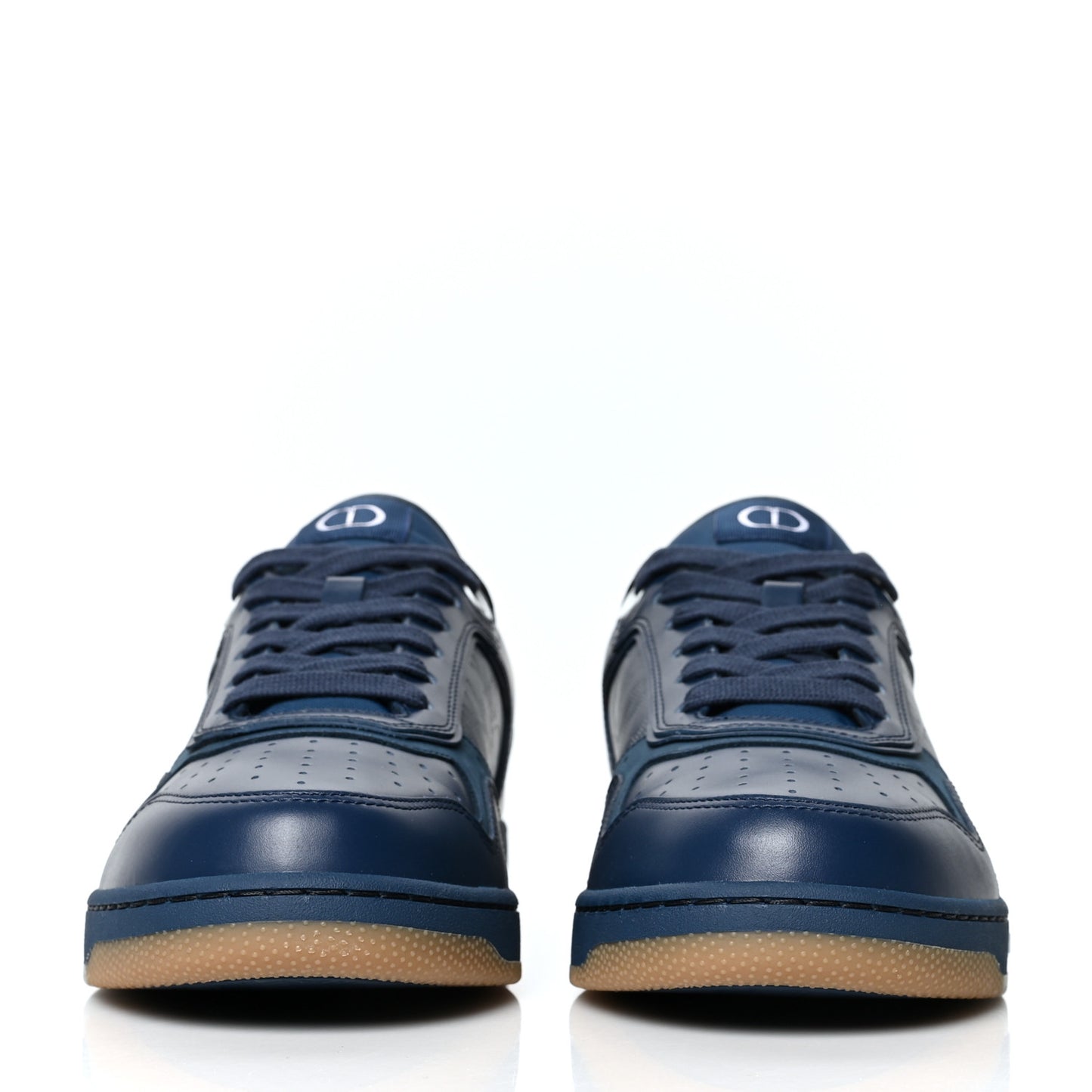Smooth Calfskin Oblique Galaxy Mens B27 Low Top Sneakers 41 Blue Beige
