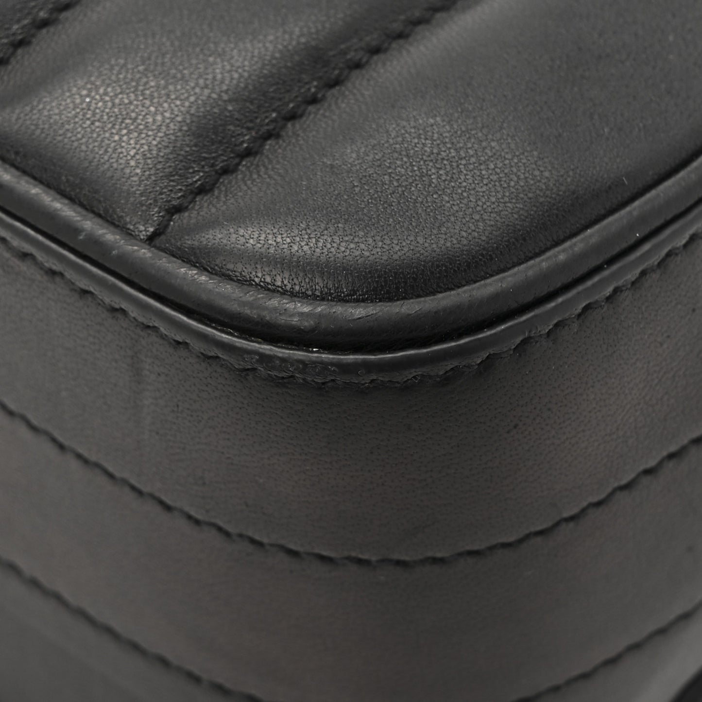 Lambskin Matelasse Monogram Small Vicky Chain Bag Black