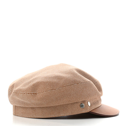 Hermes Cotton Silk Swift Clou de Selle Vauban Cap 58 Marron Alezan Gold 6 of 8