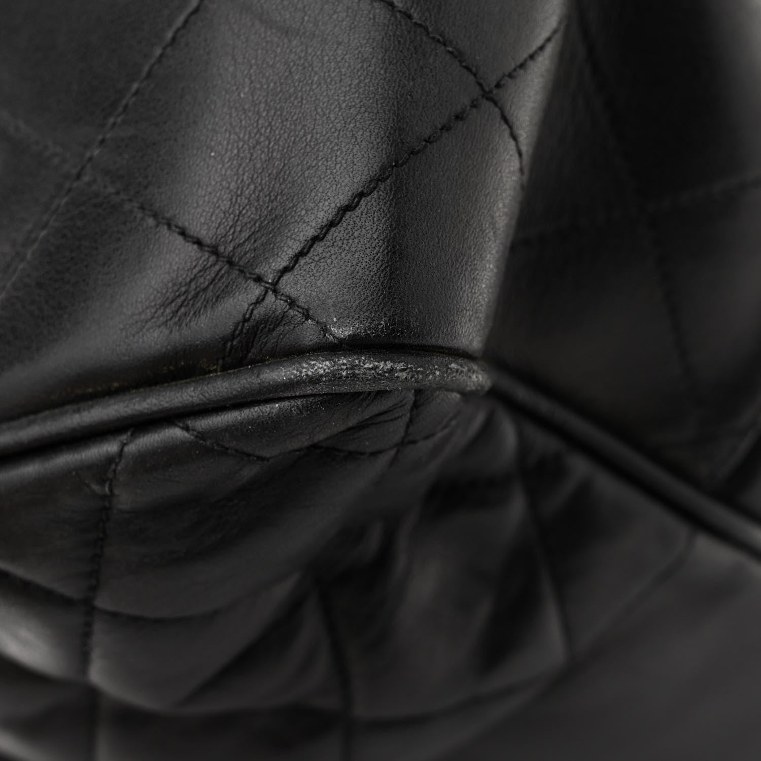 Chanel Lambskin Quilted CC Shopping Tote Black 9 of 15