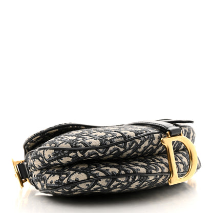 Christian Dior Oblique Saddle Bag Blue 4 of 13