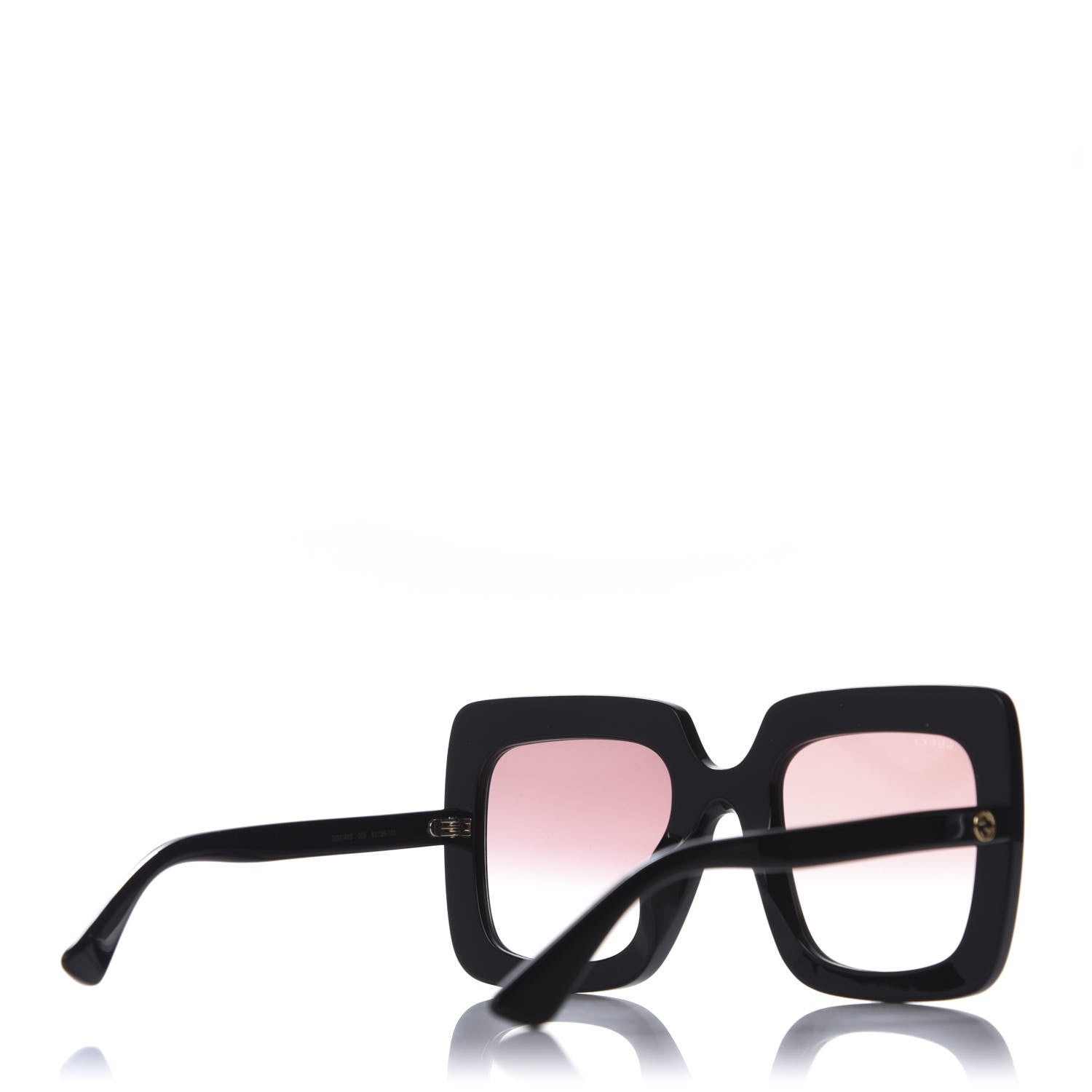 Gucci Acetate Crystal Oversize Sunglasses GG0148S Black 4 of 7