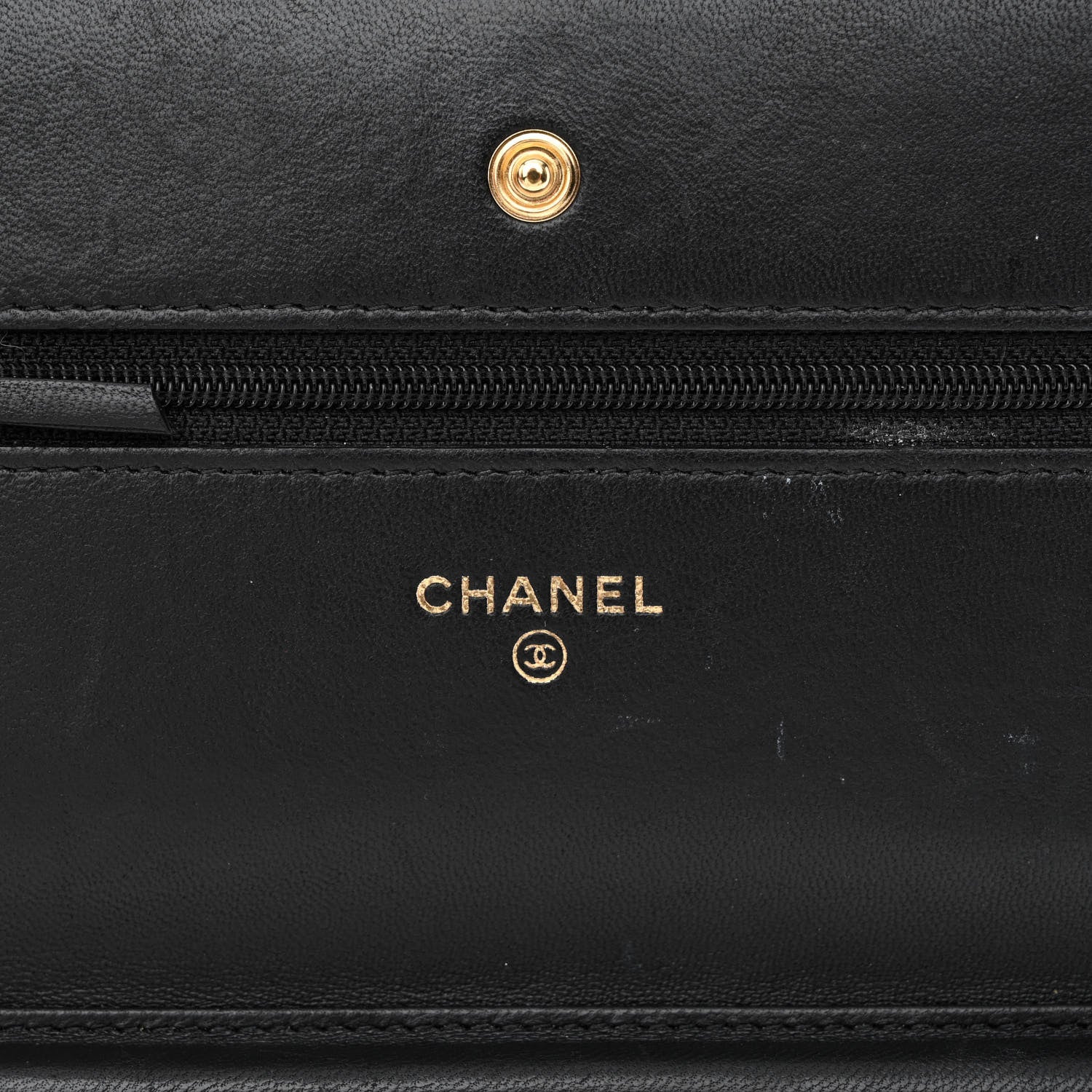 Chanel Lambskin Quilted Wallet On Chain WOC Black 6 of 13