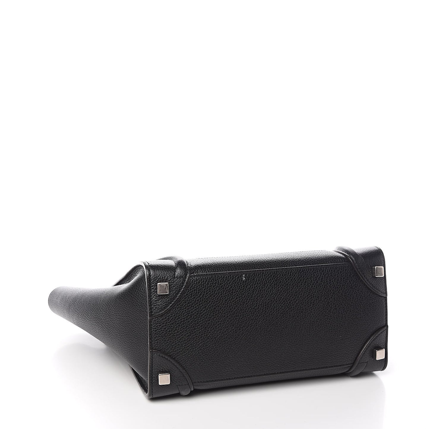 Drummed Calfskin Micro Luggage Black