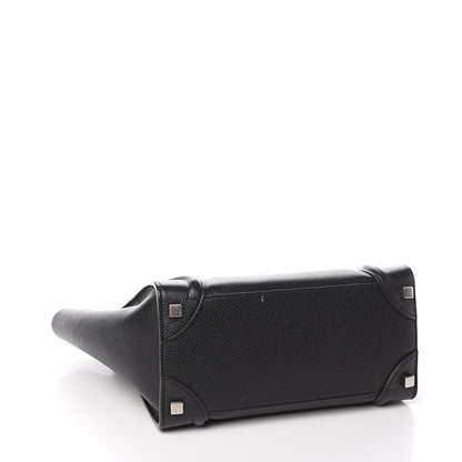 Celine Drummed Calfskin Micro Luggage Black 4 of 12