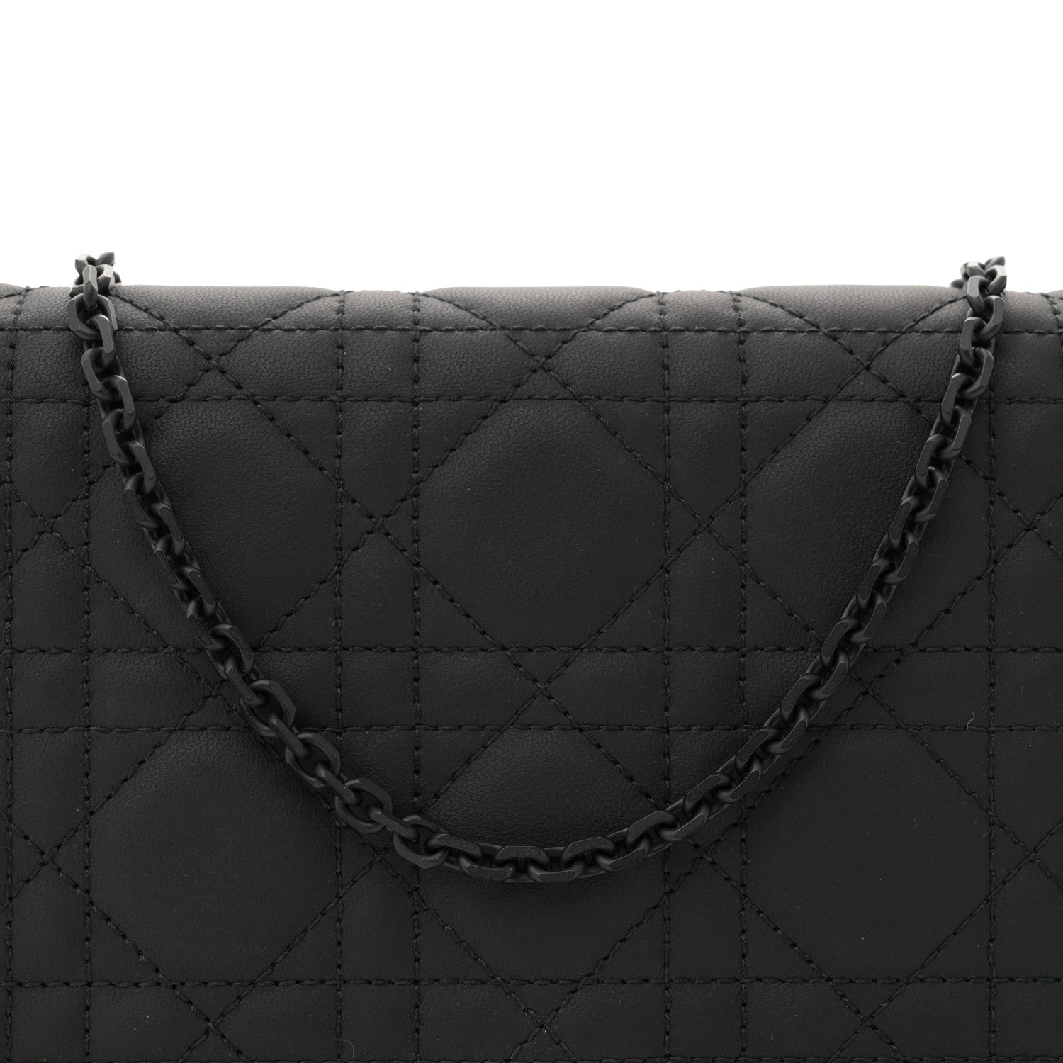 Christian Dior Ultra Matte Calfskin Cannage Lady Dior Clutch Black 8 of 12