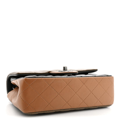 Chanel Lambskin Quilted Tri-Color Mini Rectangular Flap Brown Grey 4 of 10