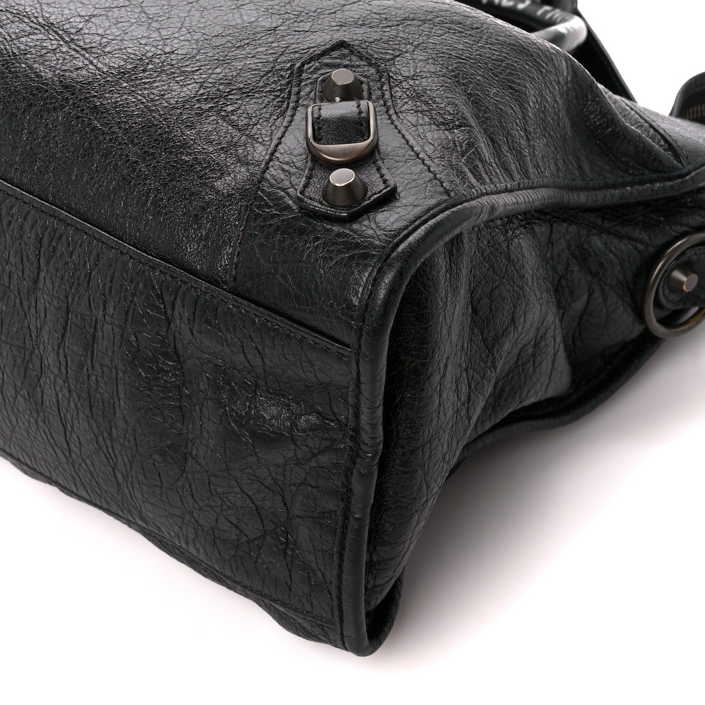 Agneau Arena Graffiti Short Strap Classic Hardware City Black White