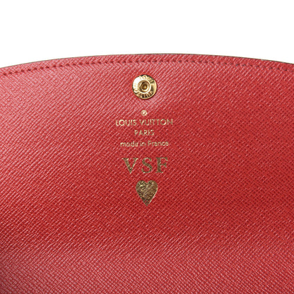 Louis Vuitton Damier Ebene Emilie Wallet Red 5 of 7