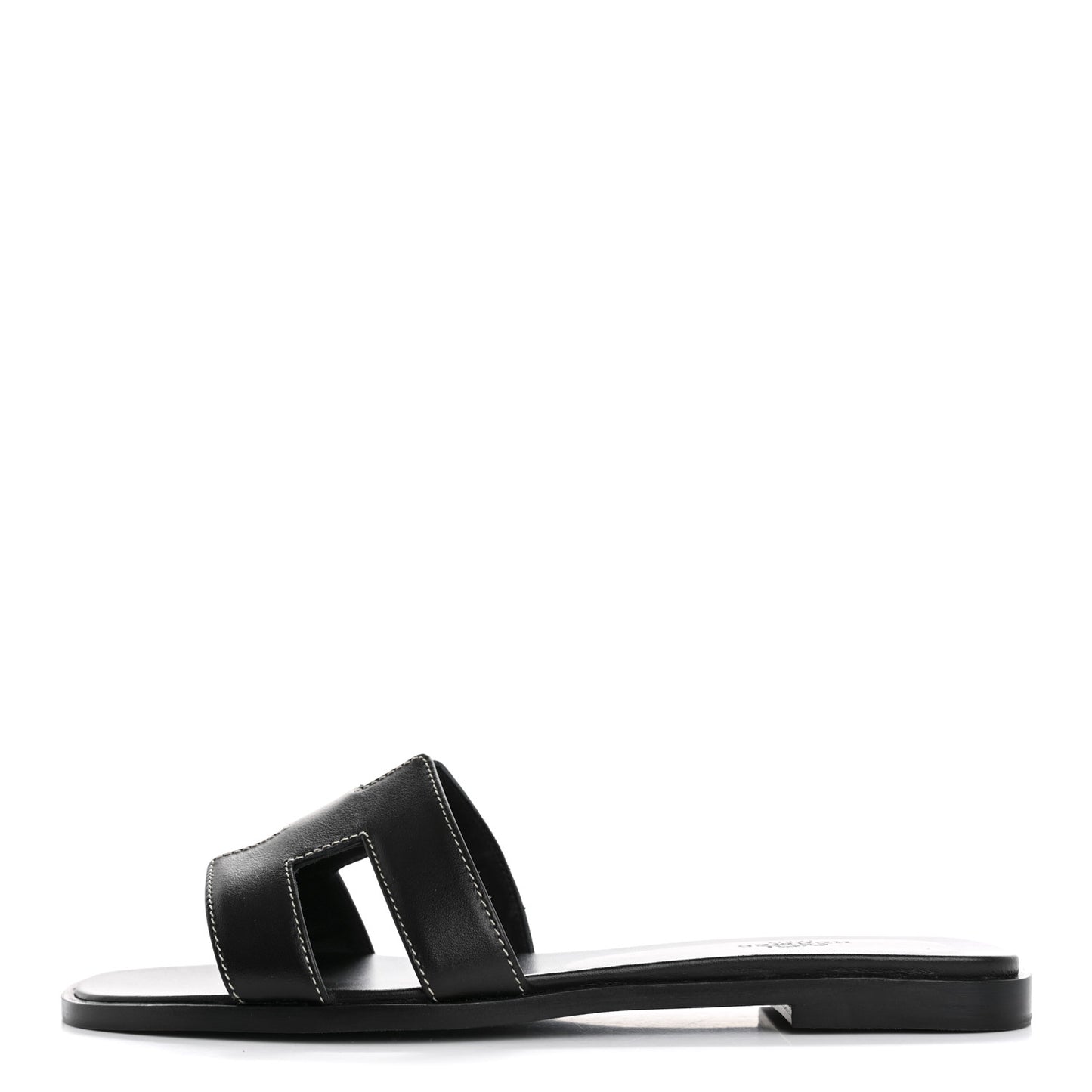 Box Calfskin Oran Sandals 38 Black
