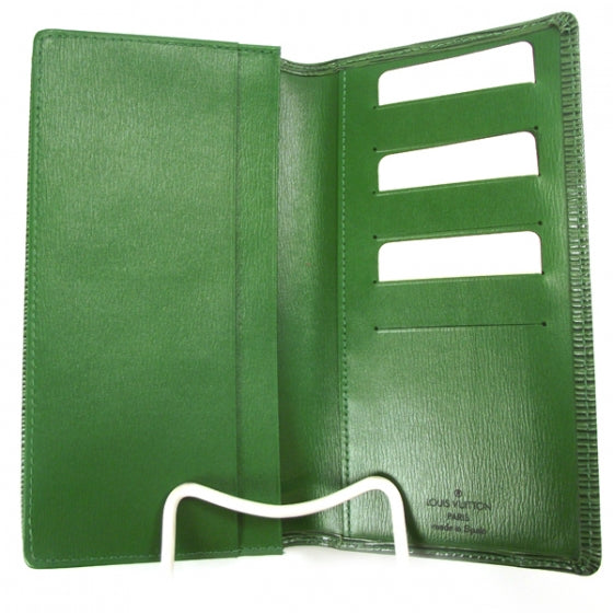 Epi Checkbook Organizer Wallet Green