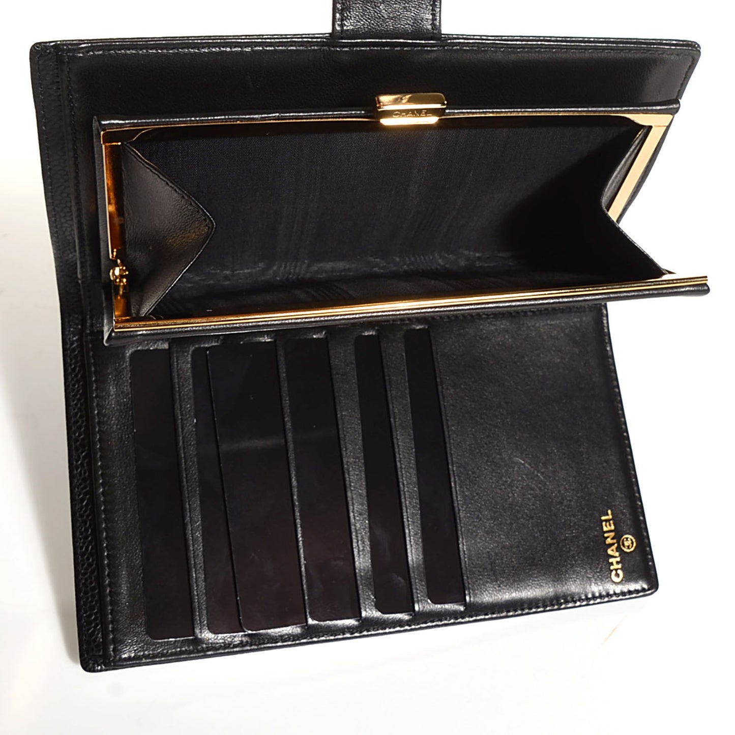 Caviar Timeless CC French Wallet Black
