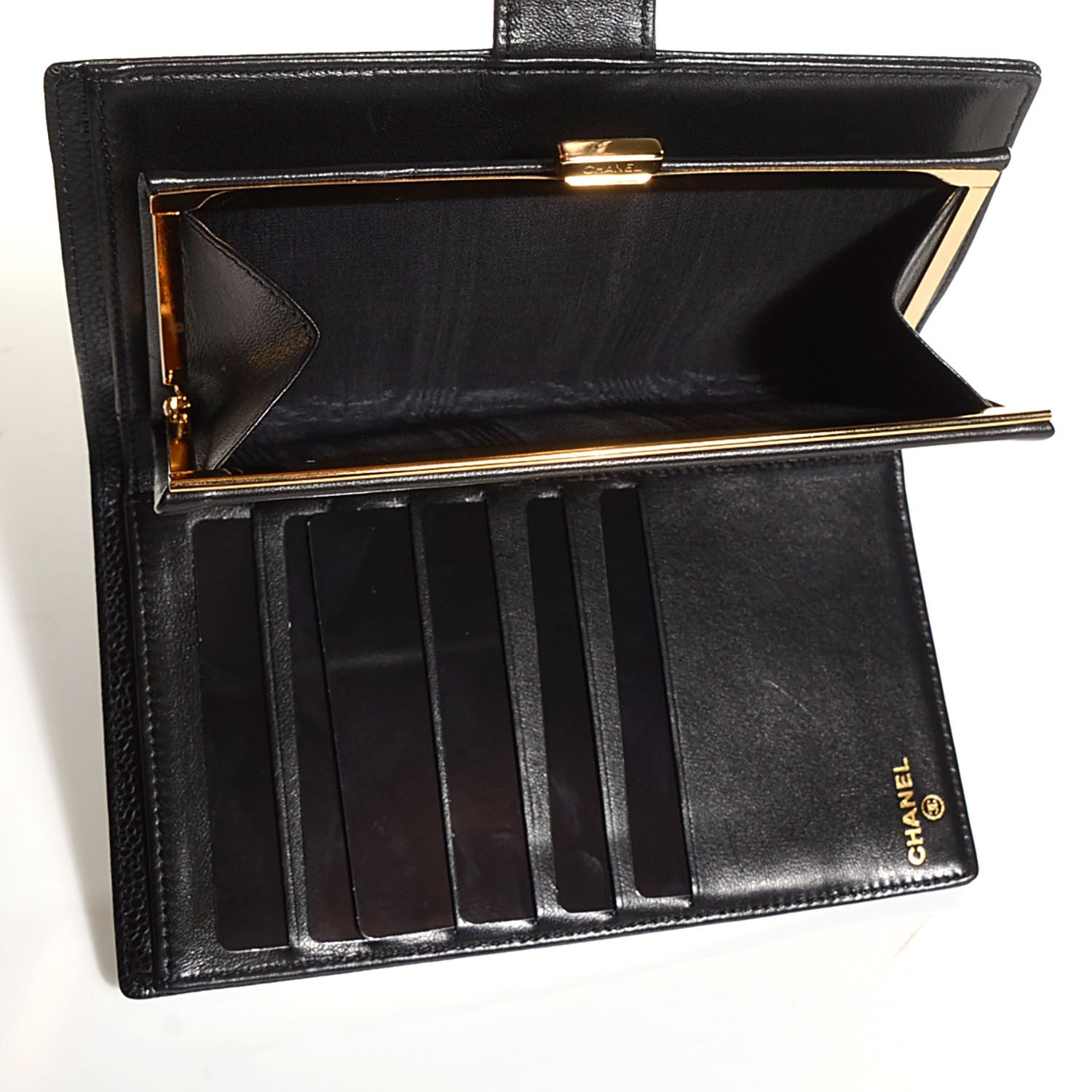 Chanel Caviar Timeless CC French Wallet Black 5 of 8