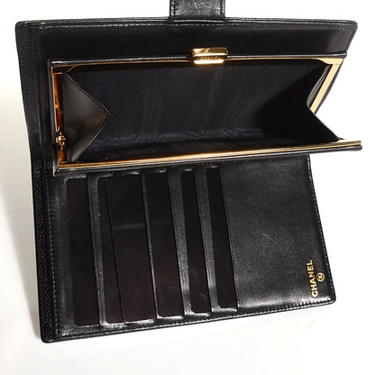 Chanel Caviar Timeless CC French Wallet Black 5 of 8
